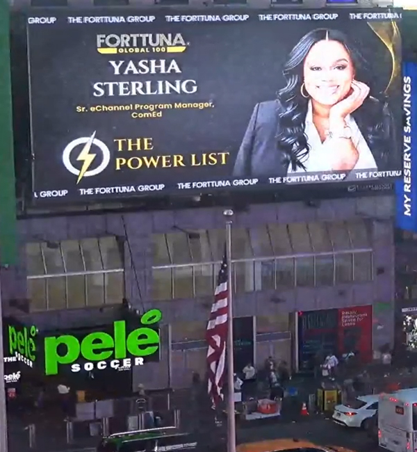 Yasha Sterling featured in Times Square