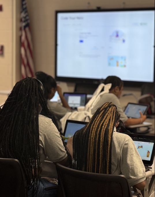 students coding